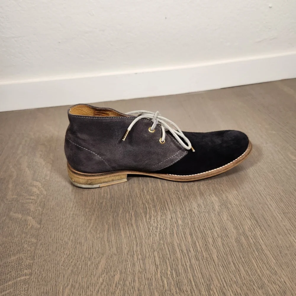 AllSaints Jacks Place Suede Chukka Desert Boots Mens EU 41 Two-Tone Black Grey 8
